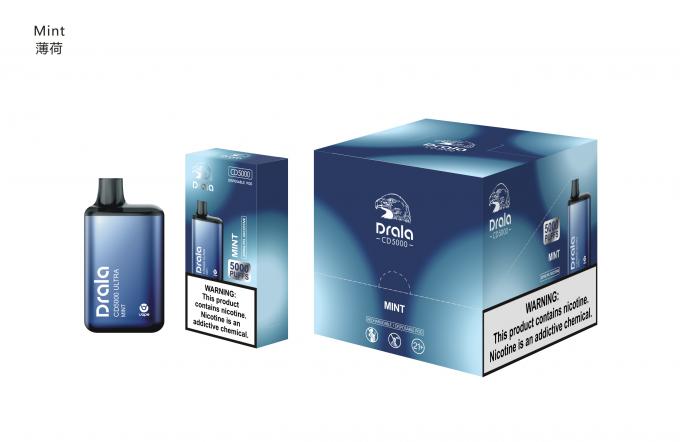 5000 van de de Doos50mg Nicotine van Rookwolken de Beschikbare Vape Navulbare Beschikbare Elektronische Sigaret 7