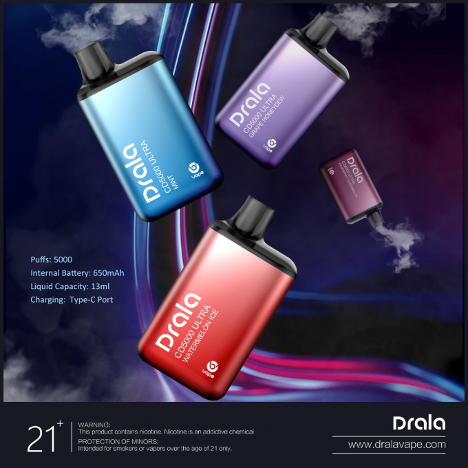 5000 van de de Doos50mg Nicotine van Rookwolken de Beschikbare Vape Navulbare Beschikbare Elektronische Sigaret 2
