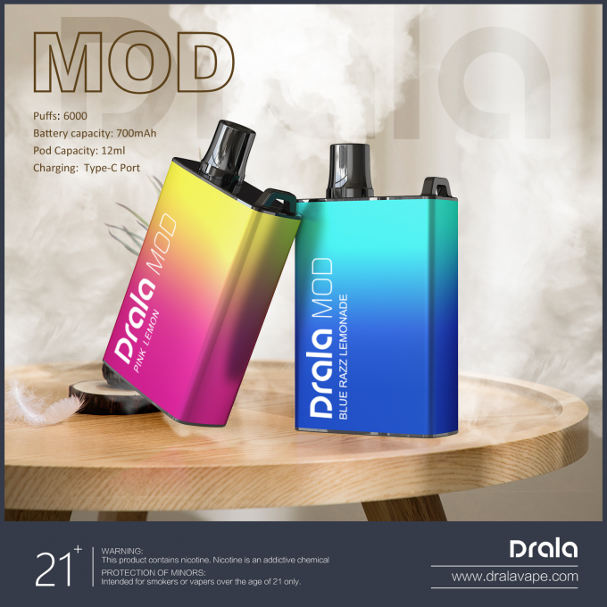 Aangepaste Apparaat van de Doos het Navulbare Beschikbare Mod. van 6000 Aroma'svape van het Rookwolkenfruit 2